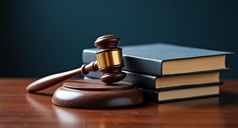 Legal gavel and stack of law books, symbolizing terms and conditions
